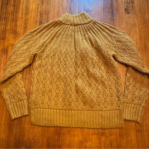 Madewell Cozy Cable Knit Sweater in Mustard - Picture 5 of 5